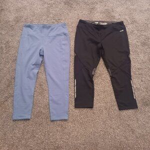LOT of 2 Ladies Leggings SKECHERS & AVIA - Size LARGE